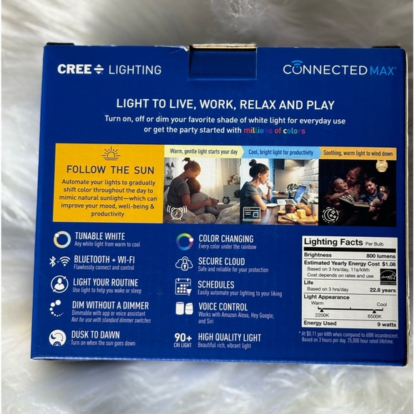 Cree Lighting 60w Smart LED Light Bulbs 3pk - Picture 5 of 5